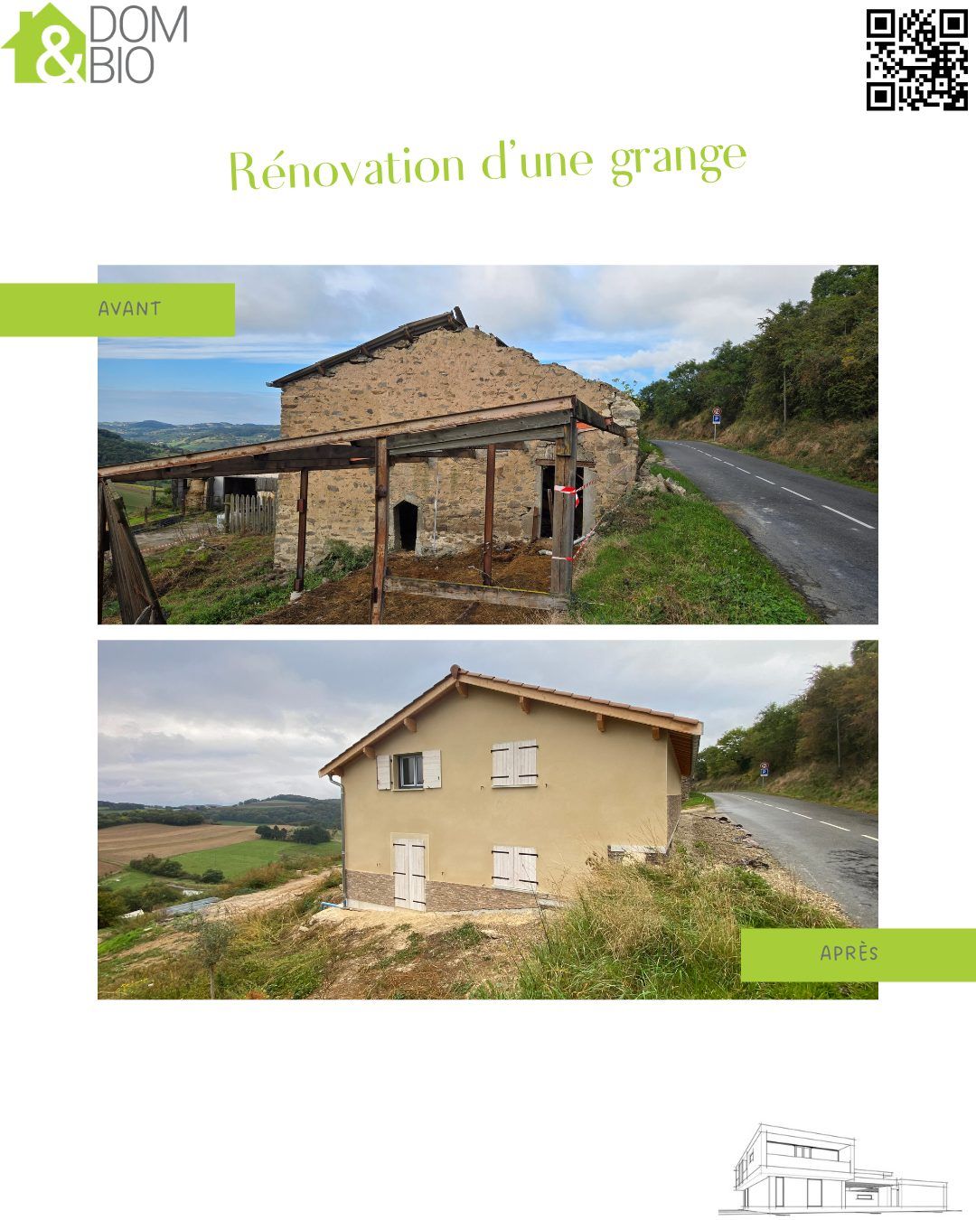 Réception d’un chantier de rénovation d’une ancienne grange à Saint-André-la-Côte. — visuel 2/2